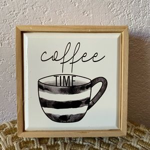 Mini wood coffee sign